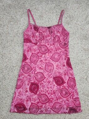 Byer Too! Y2k Pink Paisley Dress